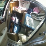 Car is loaded for Consignment Shop Delivery