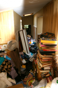 Level 5 clutter intervention; hallway.